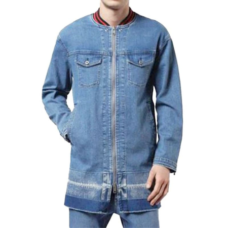 Mens Jacket Denim Shirt Long Sleeve Casusl Summer Outwear