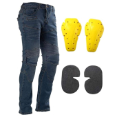 Motorcycle Riding Jeans Armor Racing Cycling Pants with 4 Knee Hip Protective Pads