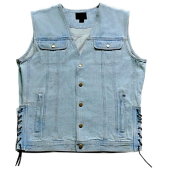 Blue Denim Motorcycle Vest-Size X-LARGE VEST