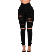 Ripped Skinny Jeans for Women High Waisted Stretch Slim Fit Distressed Butt Lifting Denim Jeans Pants
