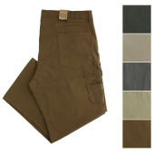 Mens Carpenter Pants Relaxed Fit Denim Canvas 7-Pocket Straight Leg