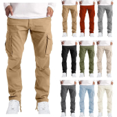 Cargo Pants for Men Tactical Jogging Pants Baggy Wide Leg Sweatpants Elastic Waist Jogger Pant with Multi Pockets