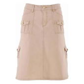 Khaki Fun Cargo Denim Skirt Sz 30