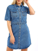 Womens Denim Dress Casual Shirt Dresses