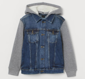 Hooded denim jacket