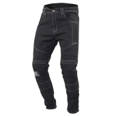 Denim Motorcycle Biker Jeans Straight Style Knitted Abrasion Resistant Aramid Lining Dark Washed Knee Protections